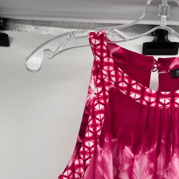 INC International Concepts Sleeveless Maxi Dress Front Slit Pink/White Small New - Picture 5 of 9